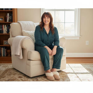 Women's Victoria's Secret Teal Black Polka Dot Pajamas top M